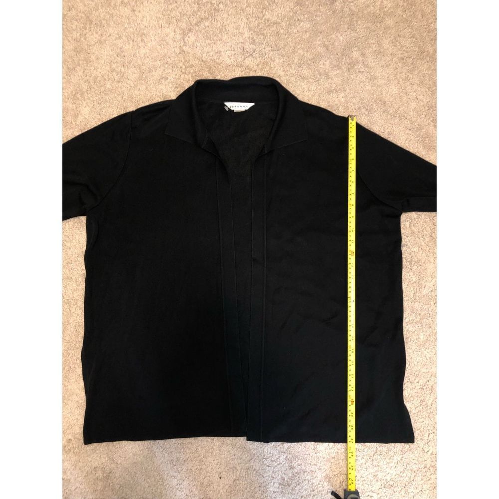 Misook Exclusive Black Open Front Knit Cardigan Jacket Size XL - Picture 9 of 9